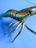 Vintage Hollywood Regency Solid Brass Lobster Crustacean Figurine