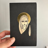 Vintage Emaus Talleres Monasticos Madonna Plaque