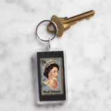 Vintage Queen Elizabeth II Postage Stamp Keychain