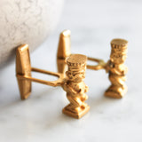 Vintage Trader Vic's Tiki Cuff Links