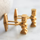 Vintage Trader Vic's Tiki Cuff Links