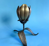Vintage Brass Lotus Flower Ashtray