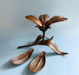 Vintage Brass Lotus Flower Ashtray