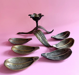 Vintage Brass Lotus Flower Ashtray