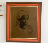 Vintage Vladimir Tretchikoff The Basuto Girl Framed Art