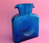 Vintage Blenko 384 Azure Blue Water Carafe