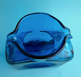 Vintage Blenko 384 Azure Blue Water Carafe