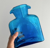 Vintage Blenko 384 Azure Blue Water Carafe