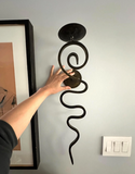 Vintage Wrought Iron Spiral Wall Candle Sconces