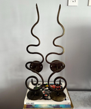 Vintage Wrought Iron Spiral Wall Candle Sconces