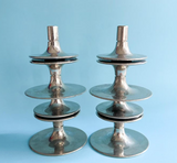 Vintage Fritz Nagel Chrome Stackable Candle Holders