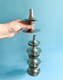 Vintage Fritz Nagel Chrome Stackable Candle Holders