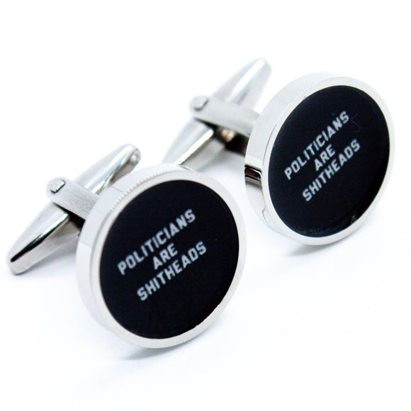 Politicians Are Shitheads Cufflinks