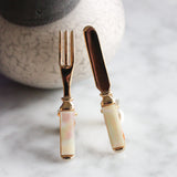 Vintage Fork Knife Mother of Pearl Cufflinks