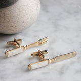 Vintage Fork Knife Mother of Pearl Cufflinks