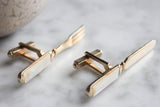 Vintage Fork Knife Mother of Pearl Cufflinks