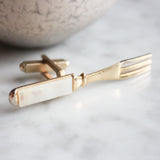 Vintage Fork Knife Mother of Pearl Cufflinks