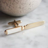 Vintage Fork Knife Mother of Pearl Cufflinks