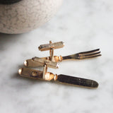 Vintage Fork Knife Mother of Pearl Cufflinks