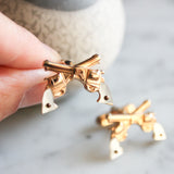 Vintage Swank Six Shooter Cufflinks Tie Clip Set