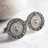 Vintage Sterling Silver Texas State Seal Cufflinks