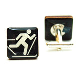 Cross Country Skier Cufflinks