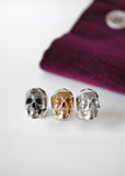 Antique Finish Sterling Silver Skull Cufflinks
