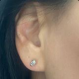 Skull Sterling Silver Antique Finish Earrings