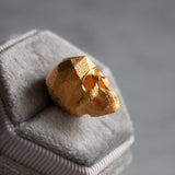 24k Gold Plated Skull Lapel Pin