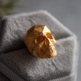 24k Gold Plated Skull Lapel Pin