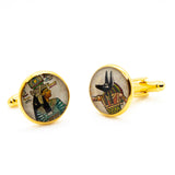 Egypt Pharaoh and Anubis Cufflinks