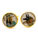 Egypt Pharaoh and Anubis Cufflinks