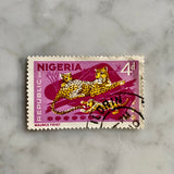 Nigeria Leopard Postage Stamp Cufflinks