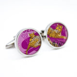 Nigeria Leopard Postage Stamp Cufflinks