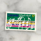 Canada Musical Note Postage Stamp Cufflinks