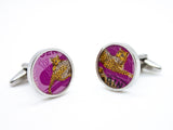 Nigeria Leopard Postage Stamp Cufflinks