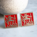 Vintage Swank Red Devil Cufflinks