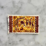Nigeria Giraffe Postage Stamp Cufflinks