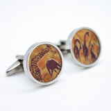 Nigeria Giraffe Postage Stamp Cufflinks