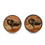 Kenya Uganda Tanganyika KUT Lion Cufflinks Postage Stamps Cuff Links