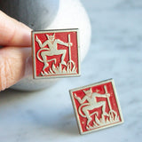 Vintage Swank Red Devil Cufflinks
