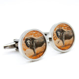 Kenya Uganda Tanganyika KUT Lion Cufflinks Postage Stamps Cuff Links
