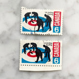Canada Curling Postage Stamp Cufflinks