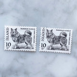 Iceland Sheepdog Postage Stamp Cufflinks