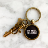 51 Percent Angel 49 Percent Bitch Keychain
