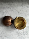 Vintage Hammered Globe Modernist Ashtray