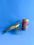 Vintage Hollywood Regency Solid Brass Lobster Crustacean Figurine