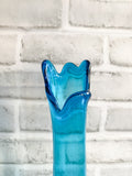 Vintage Viking Blue Six Petal Swung Vase