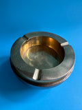 Vintage Hammered Globe Modernist Ashtray