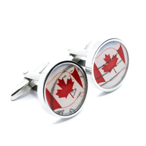 Canada Maple Leaf Postage Stamp Cufflinks